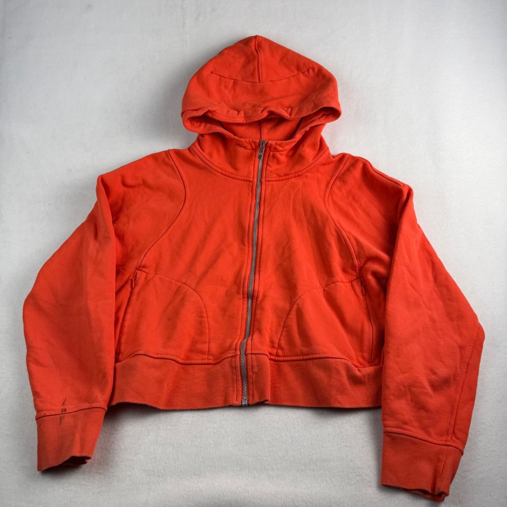 Lululemon Scuba Oversized Full Zip Hoodie Orange‎ Size 10 W3FLPS